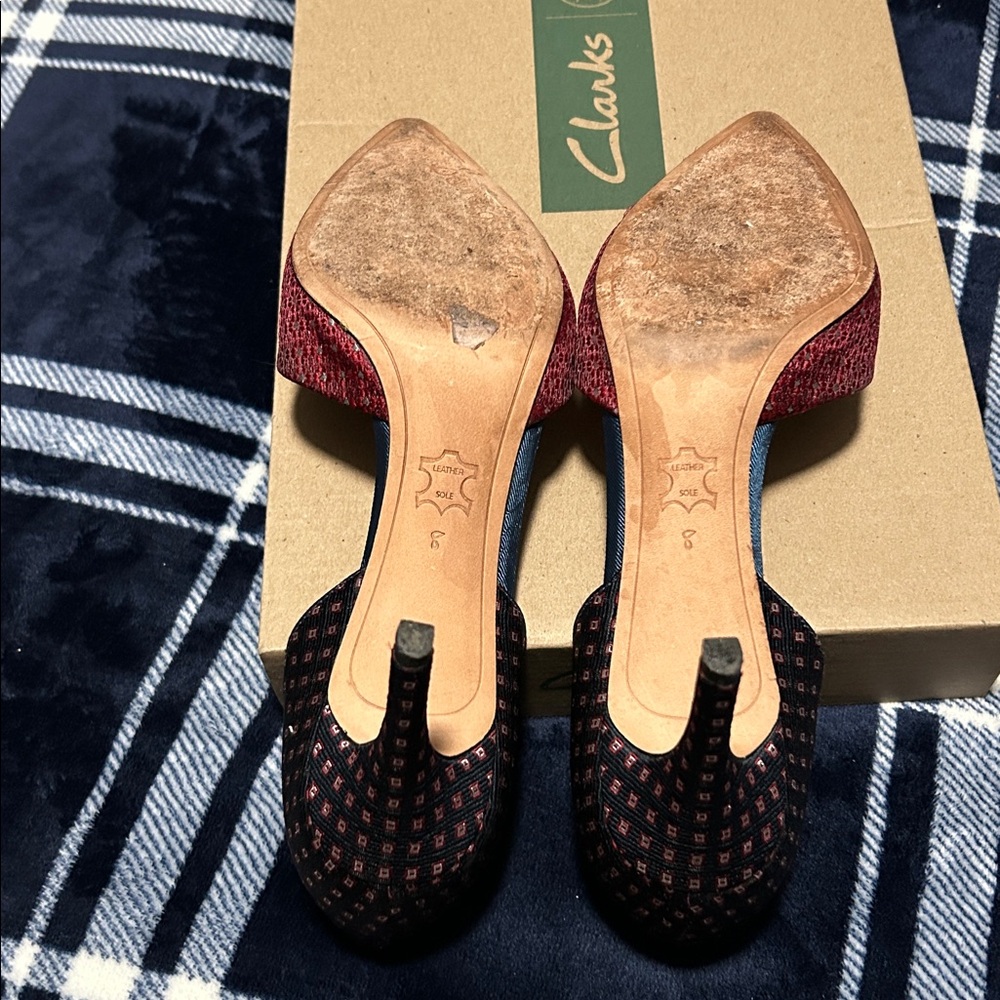 Sam Edelman Red Textured Heels size 8 - Picture 5 of 6